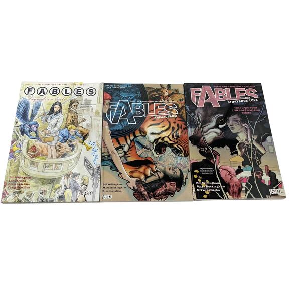 Fables Trade Paperback Lot Vol 1 2 3 New Graphic Novels (DC Comics, Vertigo) - Picture 1 of 2